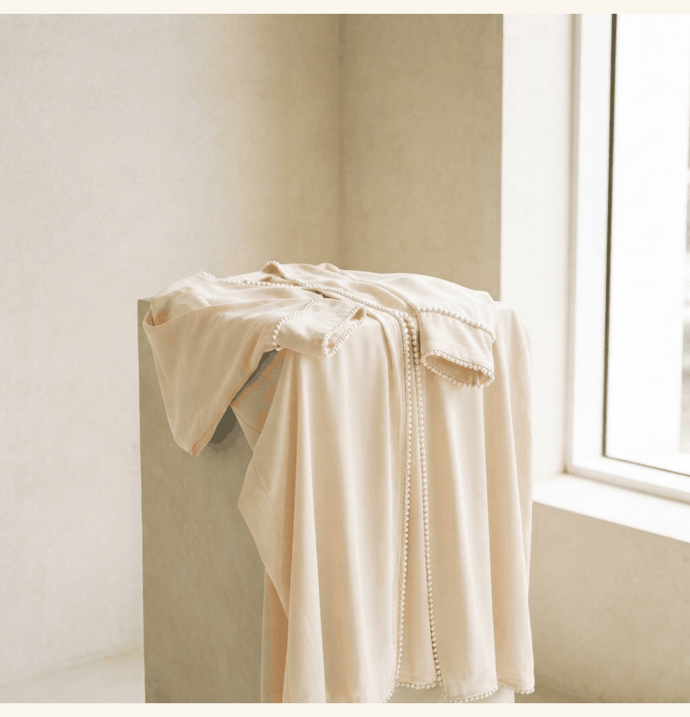 Pearl-Trim Abaya
