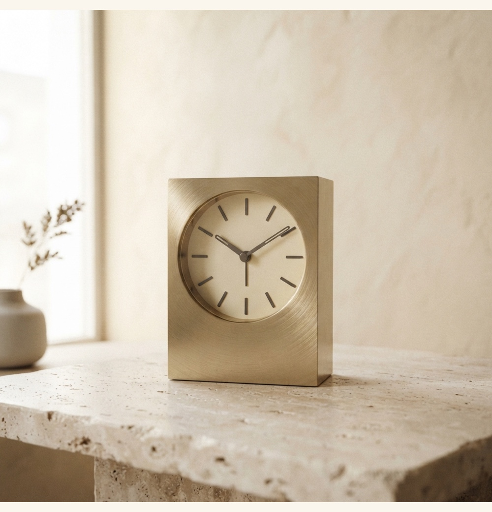 Brass Desk Clock